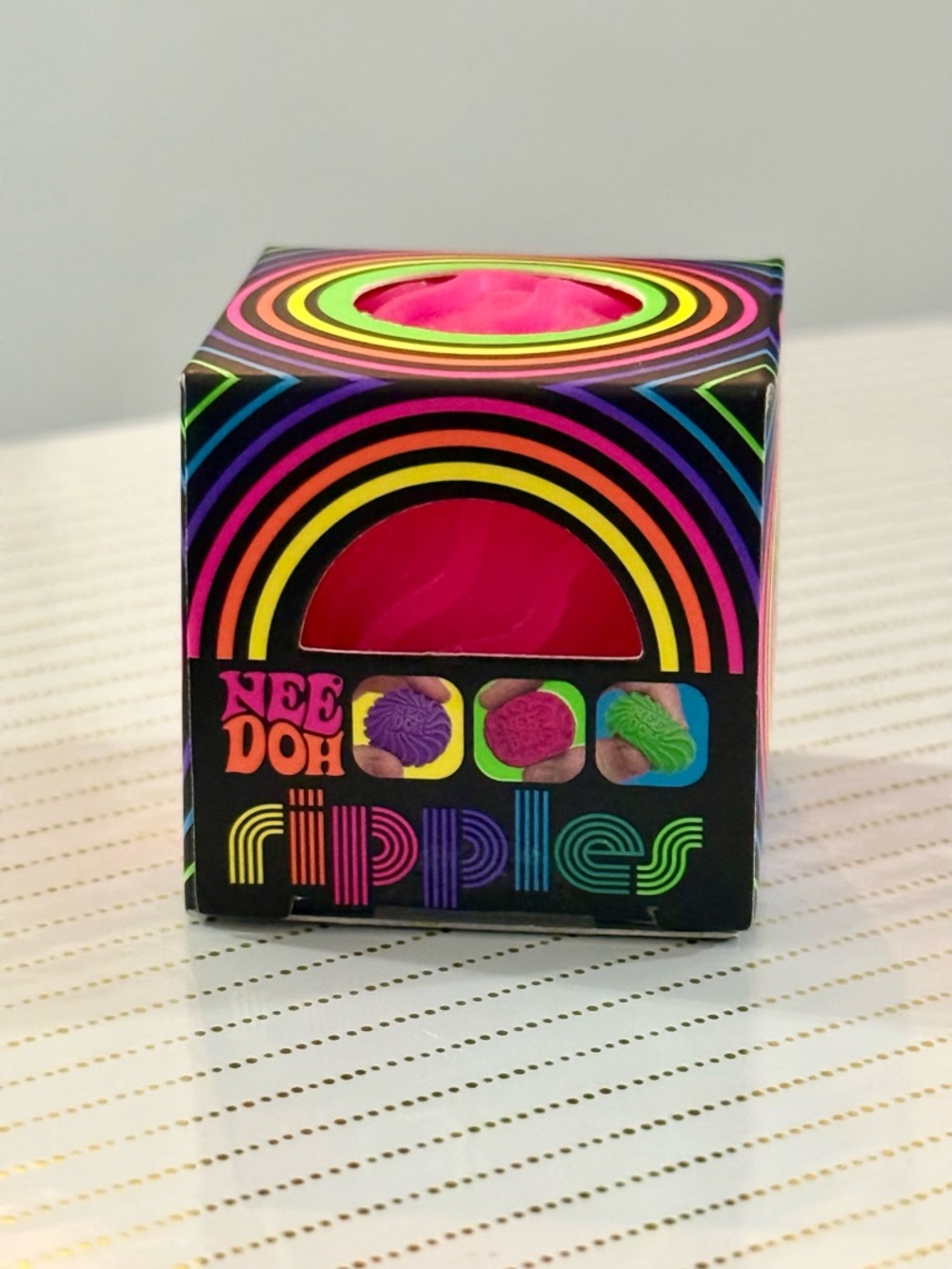 🔥 VIRAL NeeDoh Ripples Teenie Single – NEON PINK NIB ~ SOLD OUT Authentic